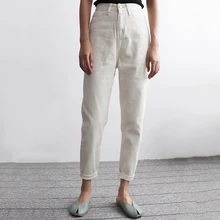 Белые джинсы для женщин с высокой талией, для мам и мам, для женщин, бойфренд, tejanos mujer, винтажные джинсы, женские свободные джинсовые штаны-шаровары, брюки