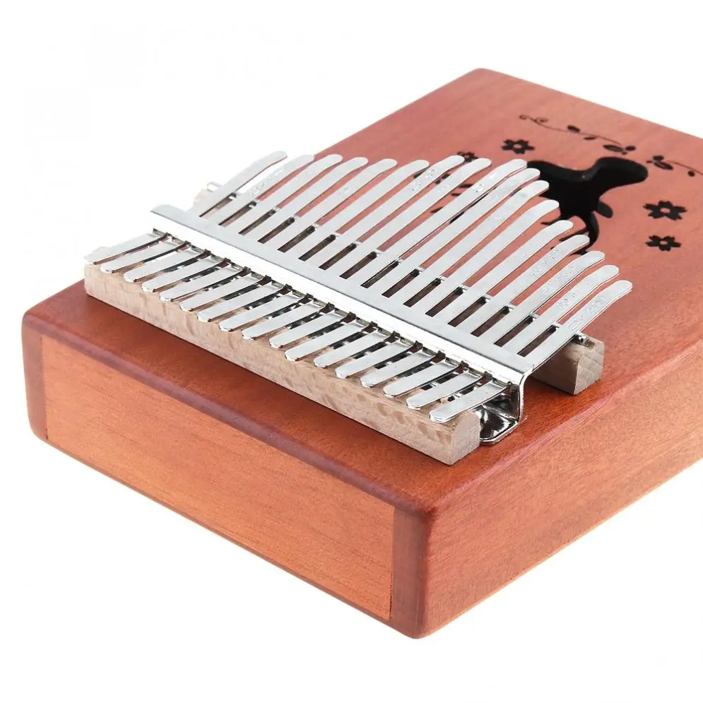 17 клавиш Kalimba лося звуковое отверстие одноплатный красное дерево большой палец пианино мини клавиатура инструмент с комплектными аксессуарами горячая распродажа
