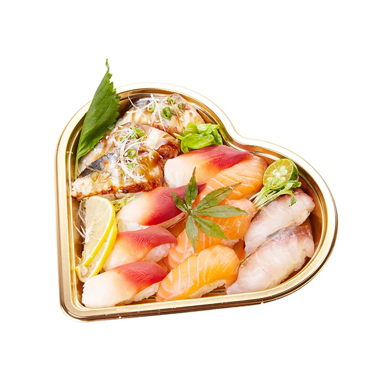 Heart-shaped Sushi Box Sashimi Platter Disposable Takeaway Box Food Delivery Container Food Grade PS Salad Bowl Fast Tray