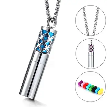 

1pc Necklace and 3pcs Pad Sturdy Cute Stainless Steel Aromatherapy Diffuser for Girls Women
