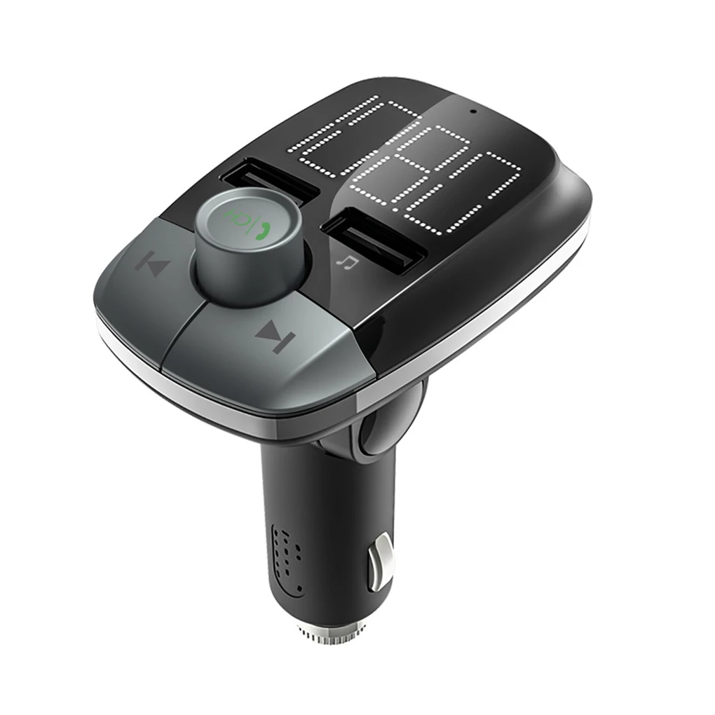 Большой экран T50 Автомобильный Bluetooth MP3-плеер громкой связи Обнаружение напряжения FM передатчик 2.4A автомобильное зарядное устройство