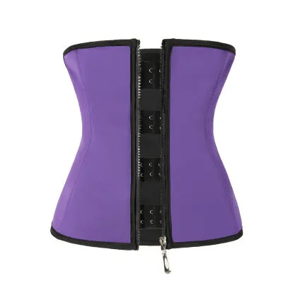 Purple CXZD женский пояс для тренировок, пояс для коррекции талии, пояс для коррекции фигуры на молнии, корсет на молнии, пояс для похудения, сексуальный пояс - Цвет: Purple