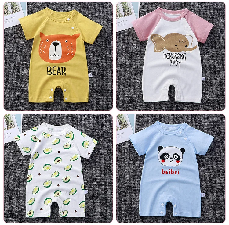 vintage Baby Bodysuits 2022 Cotton Baby romper Short Sleeve baby clothing One Piece Summer Unisex Baby Clothes Newborn girl and boy jumpsuits black baby bodysuits	