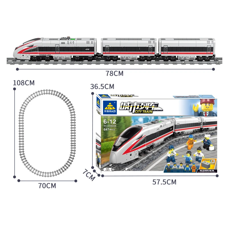 

Blocks Electric Power Train High-speed Rail Avenue Spelling Insert Building Blocks Children Beneficial Wisdom Small Grain Toys