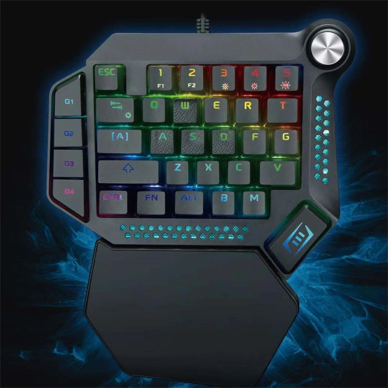 K60 One handed Rgb 35 key Mechanical Gaming Keyboard With Led Color 