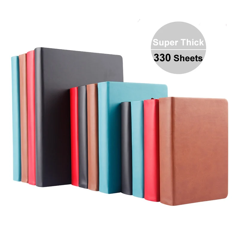 Super thick sketchbook Notebook 330 sheets blank pages Use as diary, traveling journal, sketchbook A4,A5,A6 Leather soft cover