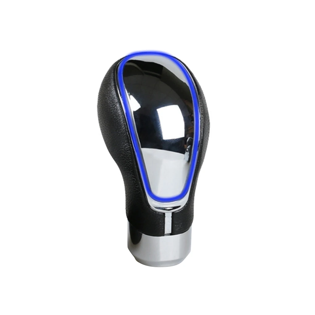 Ручка переключения передач Черная кожа Сенсорное движение активированное переключения передач многоцветный светодиодный автоматический кнопка для включения и выключения автомобиля