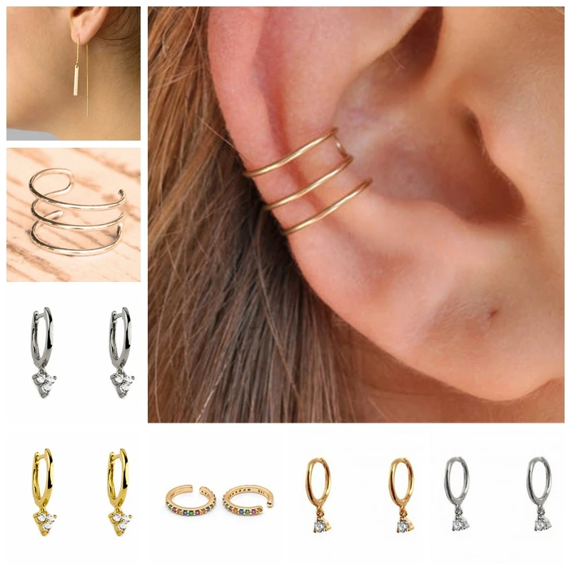 Радуга серьги-гвоздики в форме Серебро 925 пробы золотое покрытие, минималистическая маленькая cz гвоздики для женщин Красочные Изящные cz шест ювелирные изделия A30