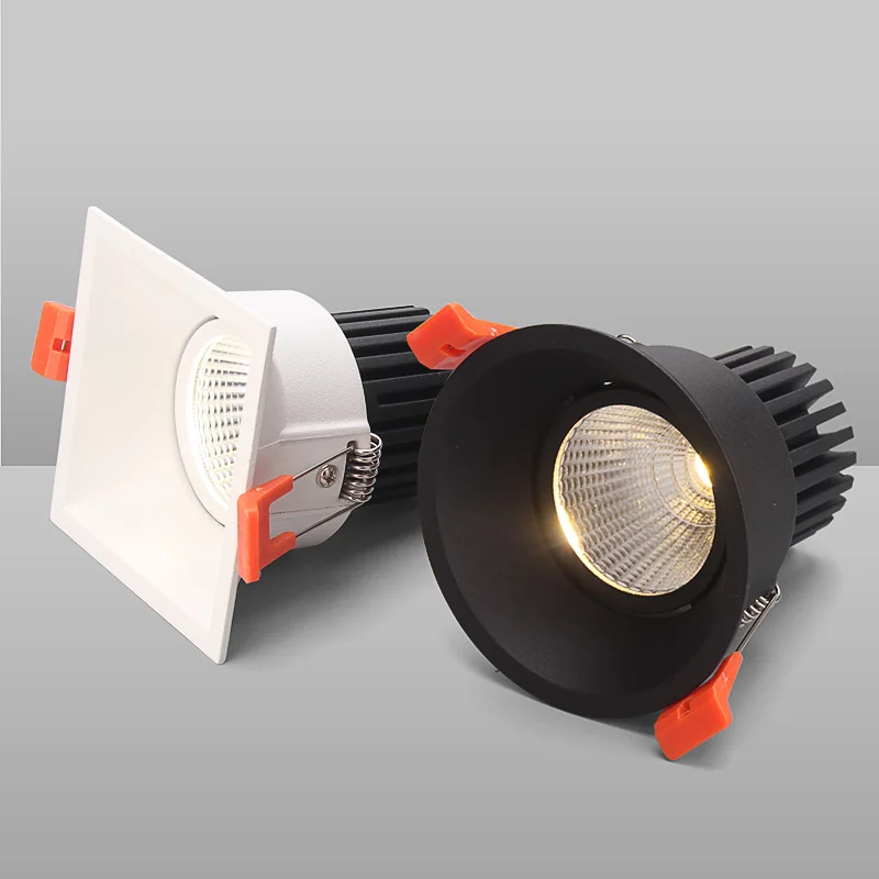 

Round Dimmable Downlight 7W 10W COB Cree LED Recessed Downlight /White/Black 3000K/4000K/6000K LED Ceiling Spot Light AC110/220V
