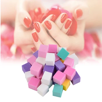 

100 Pcs Mini Regular Nail File Buffer Colorful Sanding Sponge Grinding Polishing Nail Art Manicure Salon DIY Tool