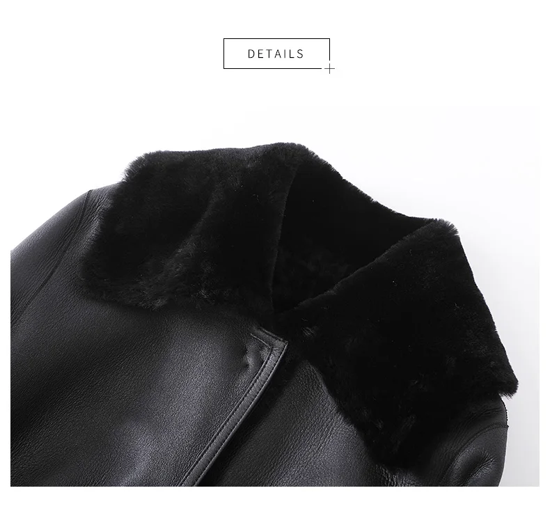 Natural Fur Coat Female Winter Mink Fur Collar Sheepskin Coat Women Long Double Faced Jacket Vintage Real Wool Coats 41706