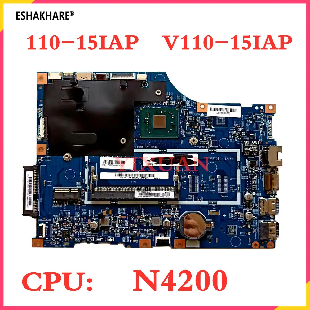 Placa-mãe do Portátil para Lenovo V110 11015iap V110-15iap Lv114a 15270-1 448.08a03.0011 N4200 Ddr3 100 Testado Fru:5b20m44694