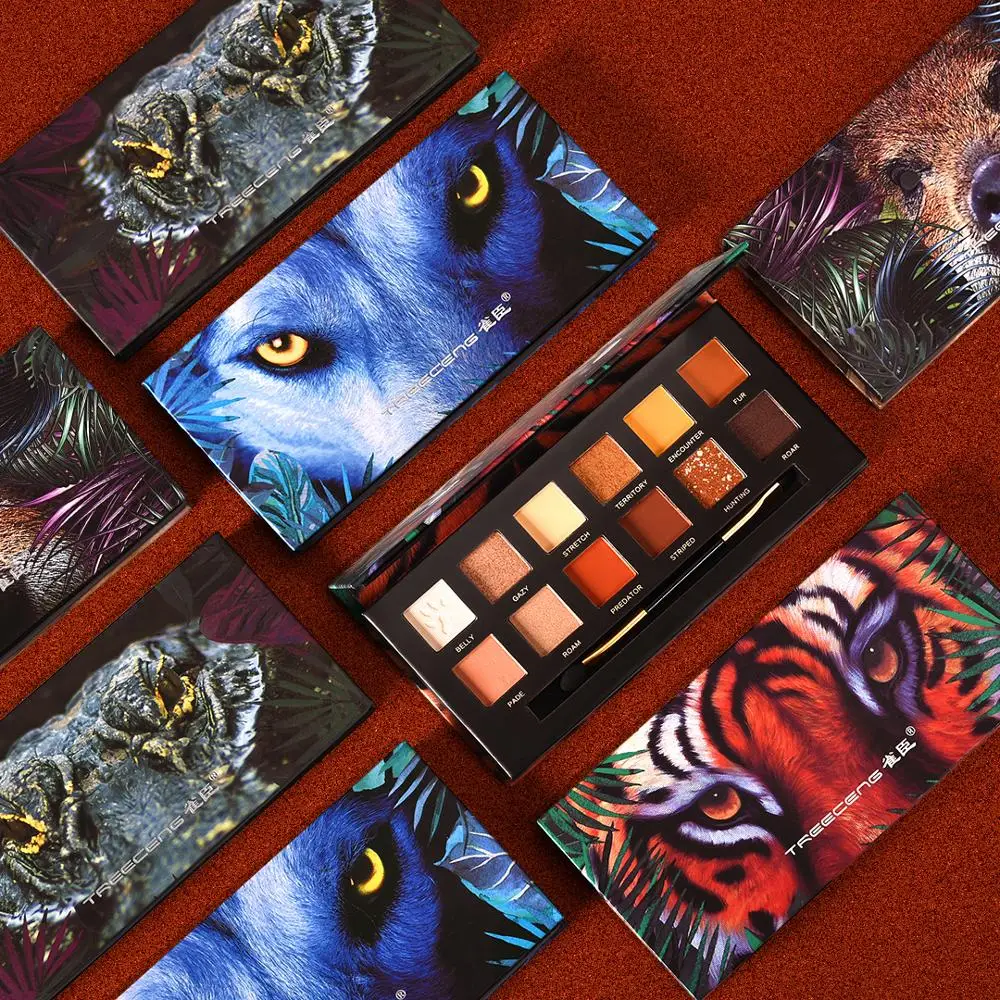 

Music Rose Explorer 12 Colors Eye Shadow Pallete Matte Animal Eyeshadow Piglet Tiger Ice Wolf Crocodile No Fly Powder Cosmetic