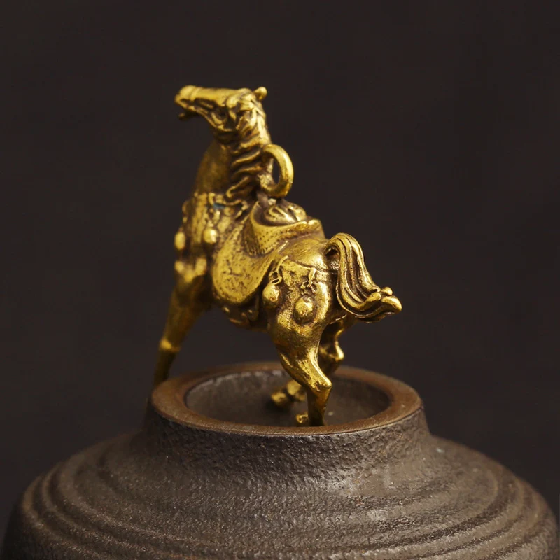 brass horse pendant keychain (6)