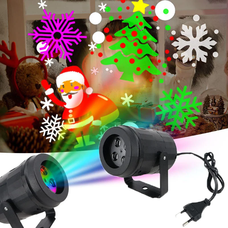 

Christmas Projector Lights 16 Patterns Snowflake Laser Light Waterproof Indoor Christmas Spotlight Led Projection Landscape Lamp