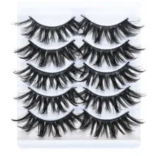 LEKGAVD1/5 пар пушистые тонкие натуральные толстые длинные крест-накрест ресница ручной работы 3D Искусственные норковые накладные ресницы наращивание Красота Макияж