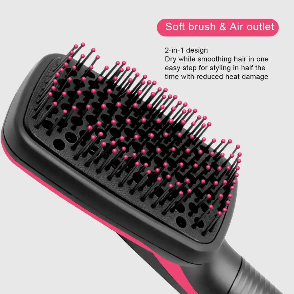 GEMEI профессиональный Фен щетка 2 в 1 выпрямитель для волос Расческа электрический фен с Расческа Щетка для волос инструмент для укладки волос