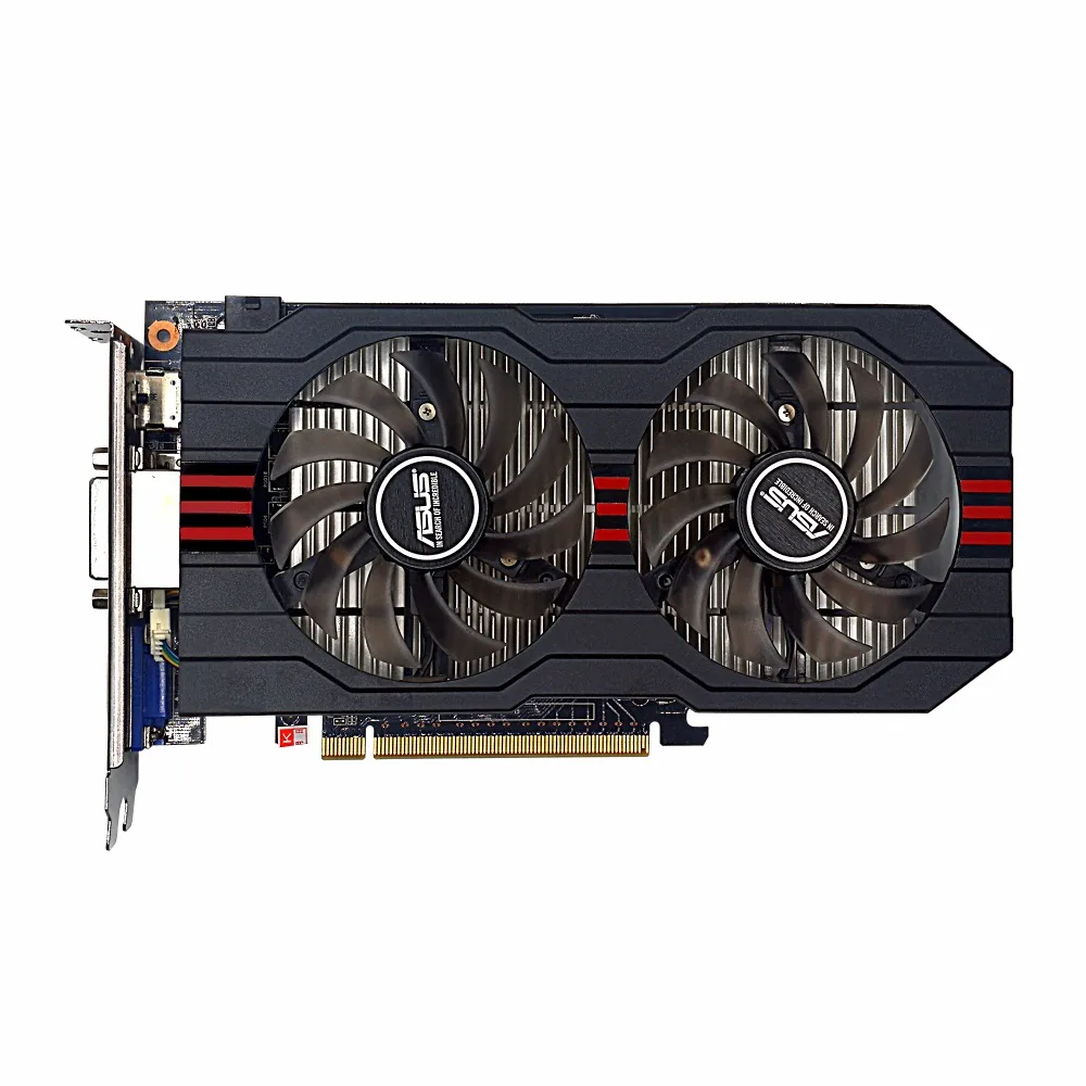 Б/у, оригинальные видеокарты ASUS GTX750Ti DDR5 128 бит PC для настольных ПК PCI Express 3,0, протестированы хорошо