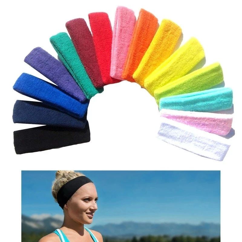 1pc Women/Men Headband Sports Yoga Fitness Stretch Sweat Sweatband Hair Band Elasticity Headband Headwear Sports Safety