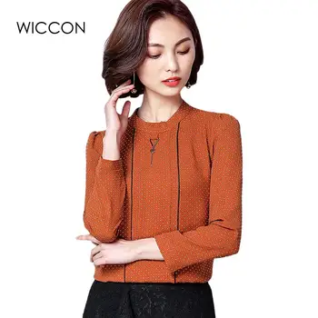 

New 2020 Polka Dot Print Women Blouses Elegant Chiffon Shirts Woman Blusa Women's Clothing Office Lady blouse shirt Vintage Tops