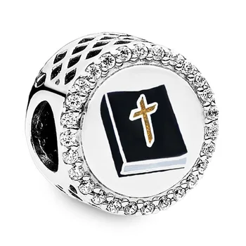 

New 925 Sterling Silver Bead Charm Power Of Prayer Moments With Holy Bible Beads Fit Pandora Bracelet Bangle Diy Jewelry