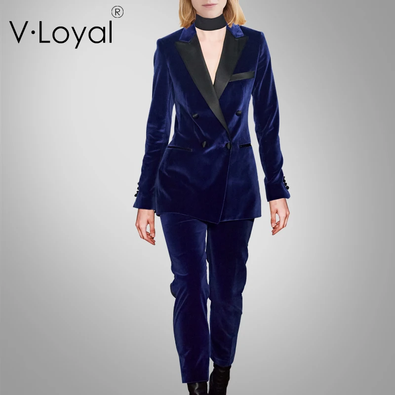 

Autumn New Fashion Slim Suit Jacket, European and American Velvet Suit, Top and Trousers Suit