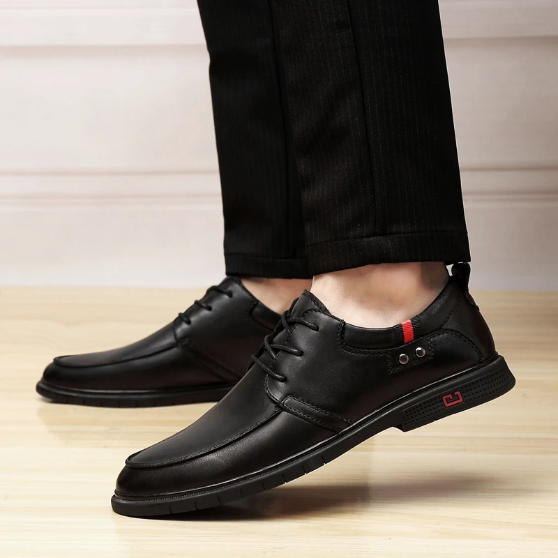 

Plus Size Men Dress Shoes Natural Leather Shoes Men Formal Shoes Comfortable Soft Men Oxfords Business Men Shoes