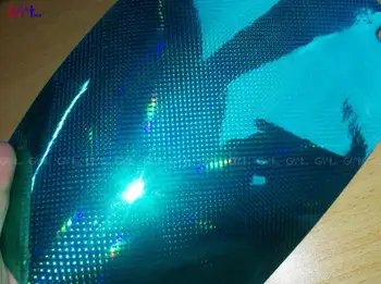 

Neon Rainbow Tiffany Blue Holographic Chrome Vinyl Wrap Film With Air Bubble Free Laser Chrome Car Wrap Sticker 1.52*18M/Roll