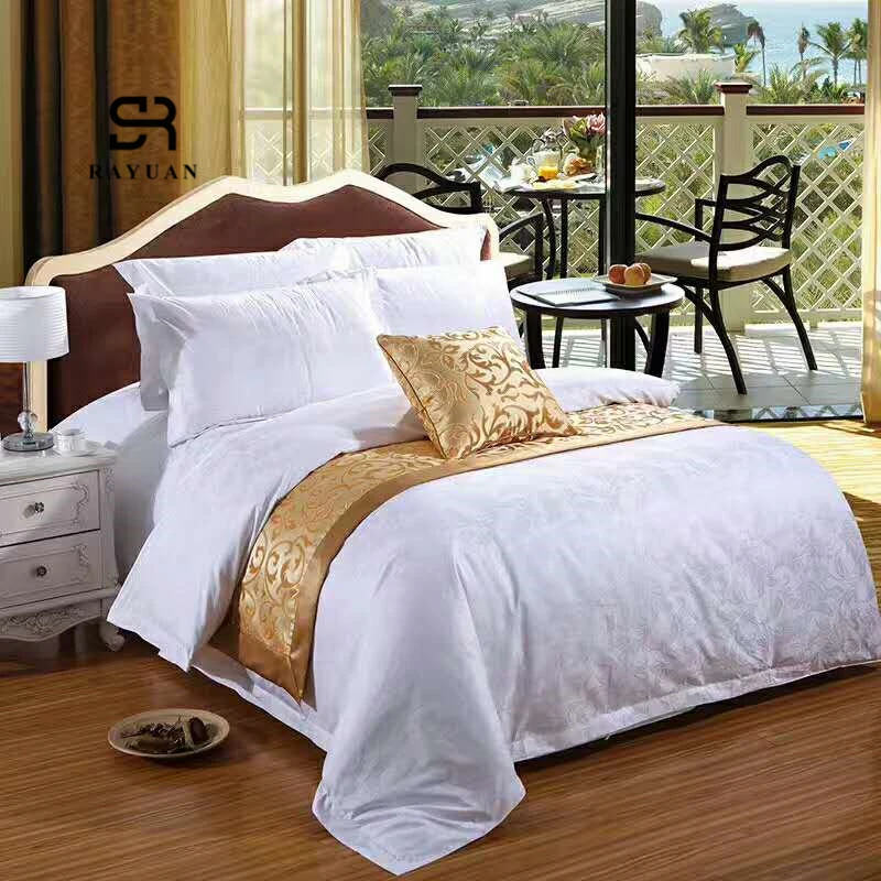 RAYUAN золотой цветочный двойной слой кровать бегун шарф покрывало домашний отель Свадебные постельные принадлежности спальня кровать хвост полотенце 3 размера