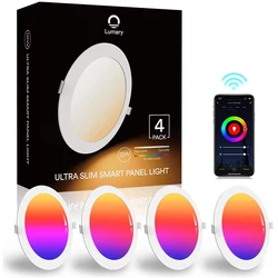 Luary – plafonnier LED encastrable avec wi fi, 6/12/18W, panneau d'éclairage, RGBWW, Compatible avec Alexa/Google Assistant 