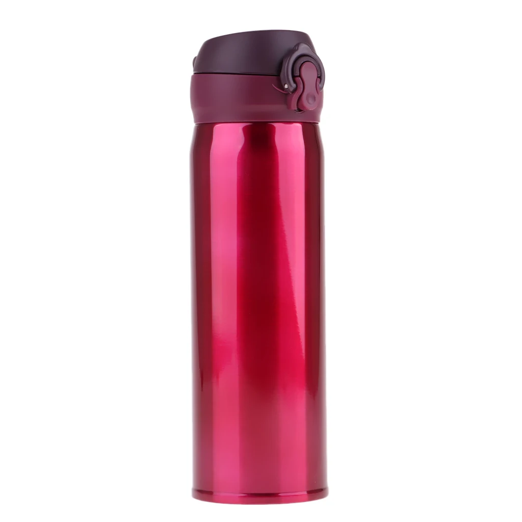 500ml Outdoor Sports Water Bottle BPA-Free Vacuum Cup Mug with Locking Lid Cap for Travel Camping Hiking Cycling