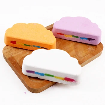 

Rainbow Soap Cloud Bath Salt Bombs Moisturizing Exfoliating Cleaning Skin Bubble Bath Bombs Spa Essential Bath Supplies