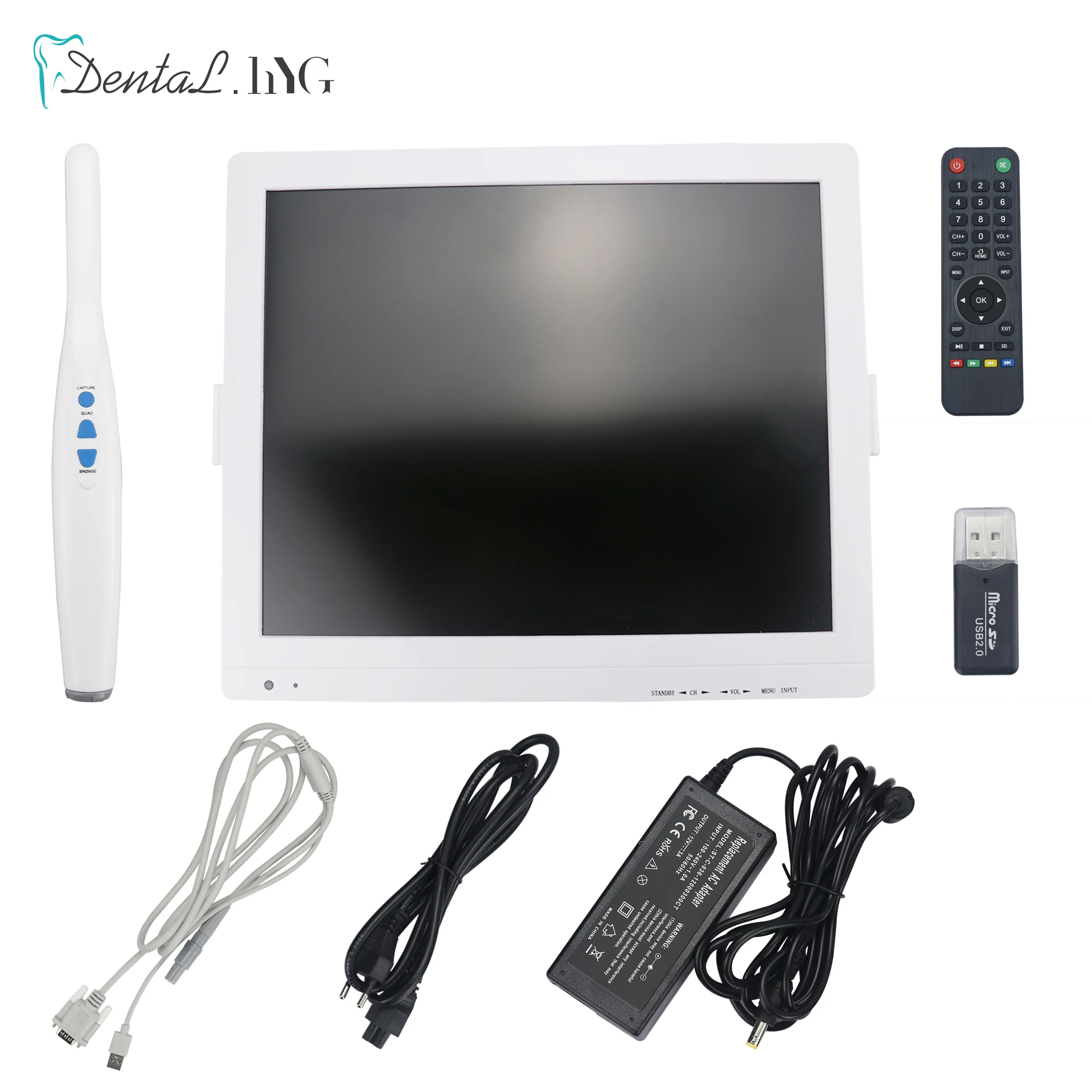 US $172.13 17 Inch Wifi Intraoral Camera Endoscope 14 CMOS All In One LCD Monitor 6 LED USB Dental Equipment Oral Camera
