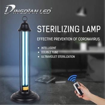 

UV Disinfection Lamp Ozone 38W AC220V/AC110V Home UV Germicidal Lamp Remote Portable Desktop Disinfection Mite Sterilizing Light