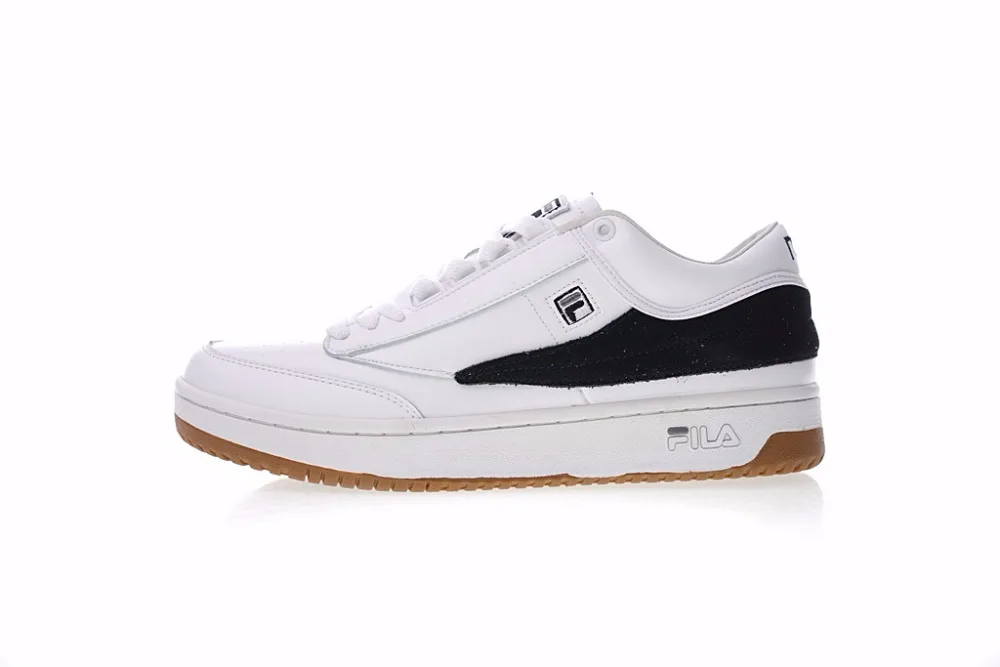 FILA T-1 Mid Mens Sneakers Classic Short-barrel Retro Daddy Jogging Shoes "White Red Raw Glue" 1VT13060-111