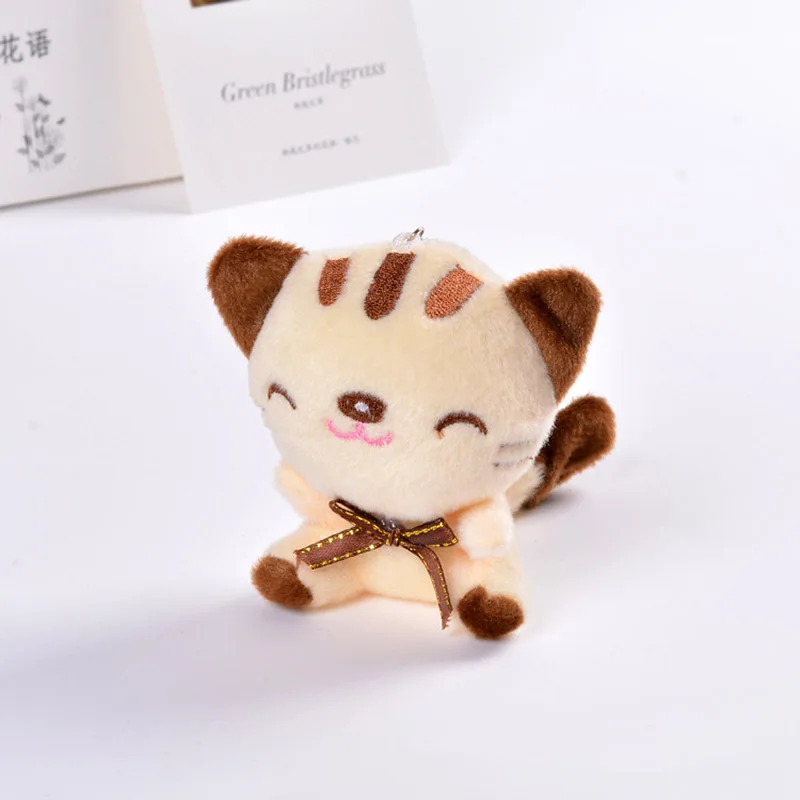 9cm Plush Stuffed Animal Toys Baby Kids Plush Toy Smiling Cat Mobile Phone Pendant Key Chain 1 9cm Plush Stuffed Animal Toys Baby Kids Plush Toy Smiling Cat Mobile Phone Pendant Key Chain 3