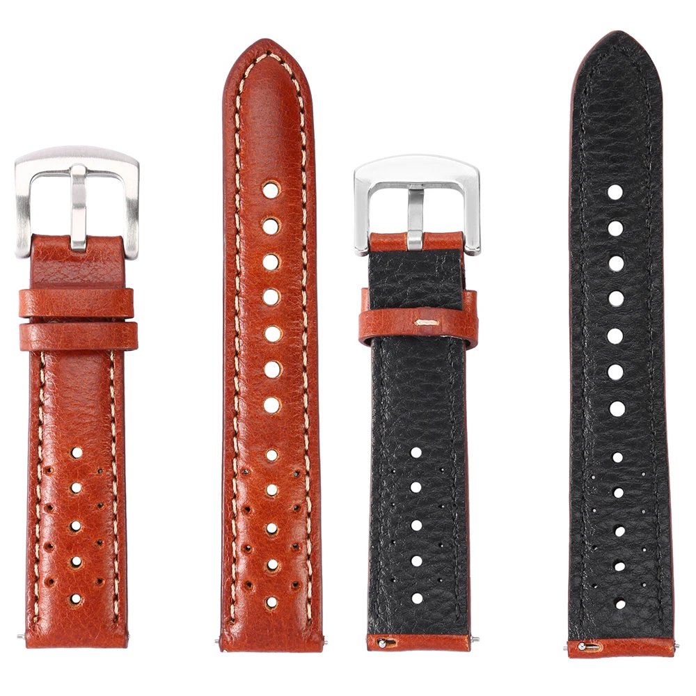 Vintage Cowhide Leather Watch Strap with Quick Release