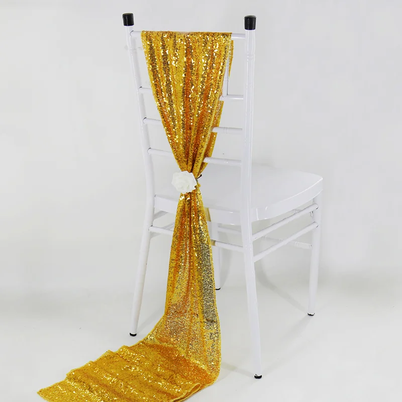1pcs 30x275cm Sequin Table Runner Sparkly Wedding Party Decoration Party Event Bling Table Decoration Shiny Gold Color - Цвет: gold