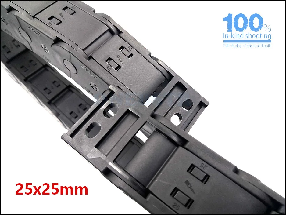 JFLO 1Meter 25x25 25x38 25x57 25x77mm Drag chain Wire Carrier cable Sealing both side open Protection Towline Free shipping 60