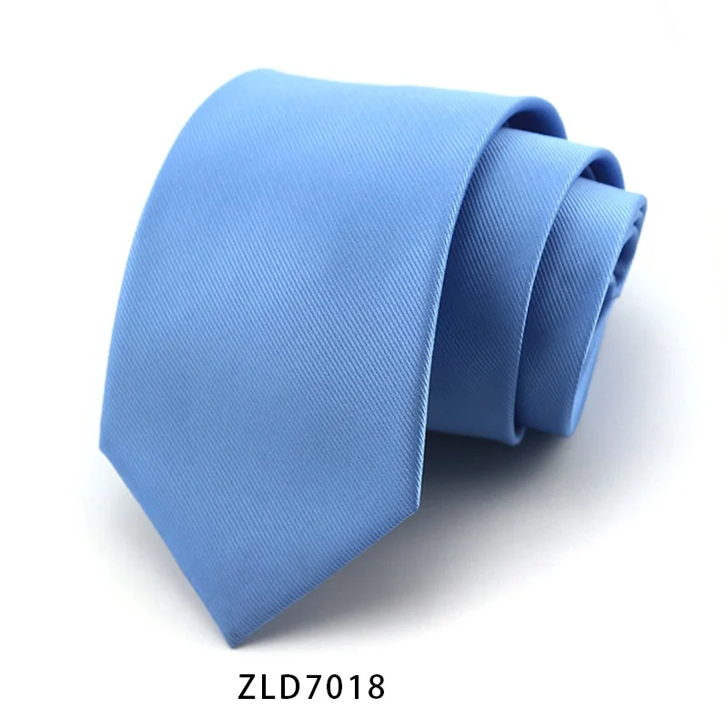 ZLD7018 Высокое качество новые дизайнерские бренды модные деловые повседневные 9 см тонкие галстуки для мужчин галстук сплошной цвет Свадьба с подарочной коробкой - Цвет: ZLD7018