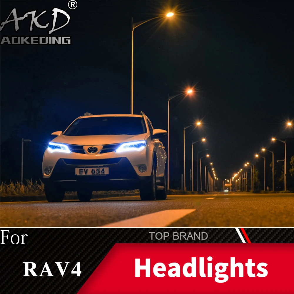 Головной фонарь для автомобиля Toyota RAV4- фары Противотуманные фары Дневные ходовые огни DRL H7 светодиодный Биксеноновая лампа автомобильные аксессуары