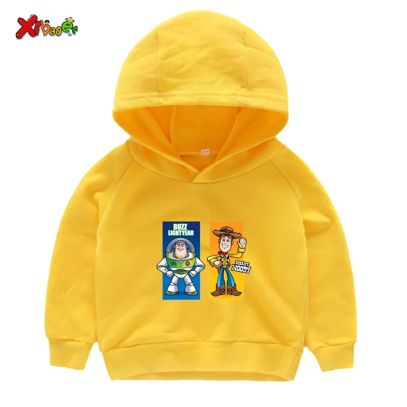 Одежда Woody Buzz футболка с игрушкой толстовки с капюшоном для маленьких мальчиков, 4 истории детский свитер детская модная забавная Одежда для мальчиков и девочек - Цвет: Kids  Hoodies
