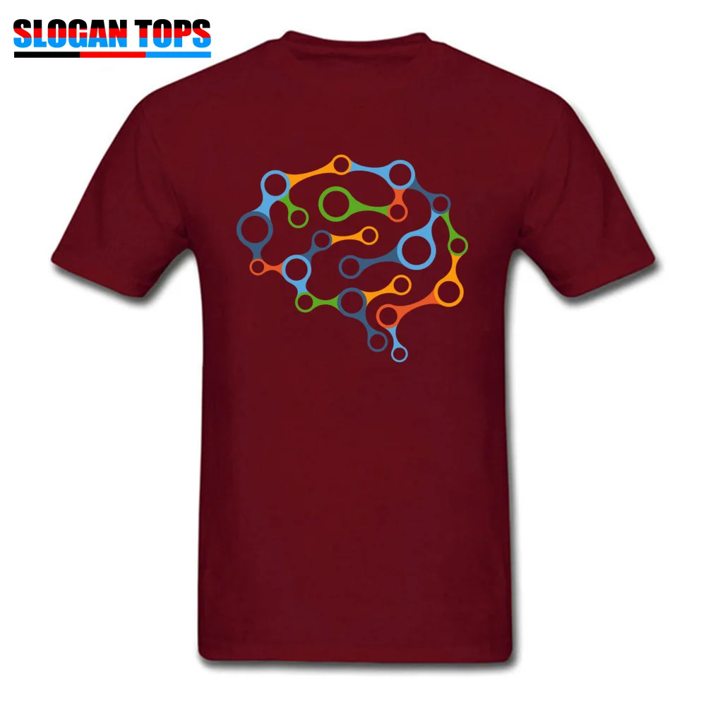 Tops & Tees brain 2029391_960_720 Fall 2018 Normal Short Sleeve 100% Cotton Round Collar Adult T Shirts Normal Tee Shirts brain 2029391_960_720 maroon