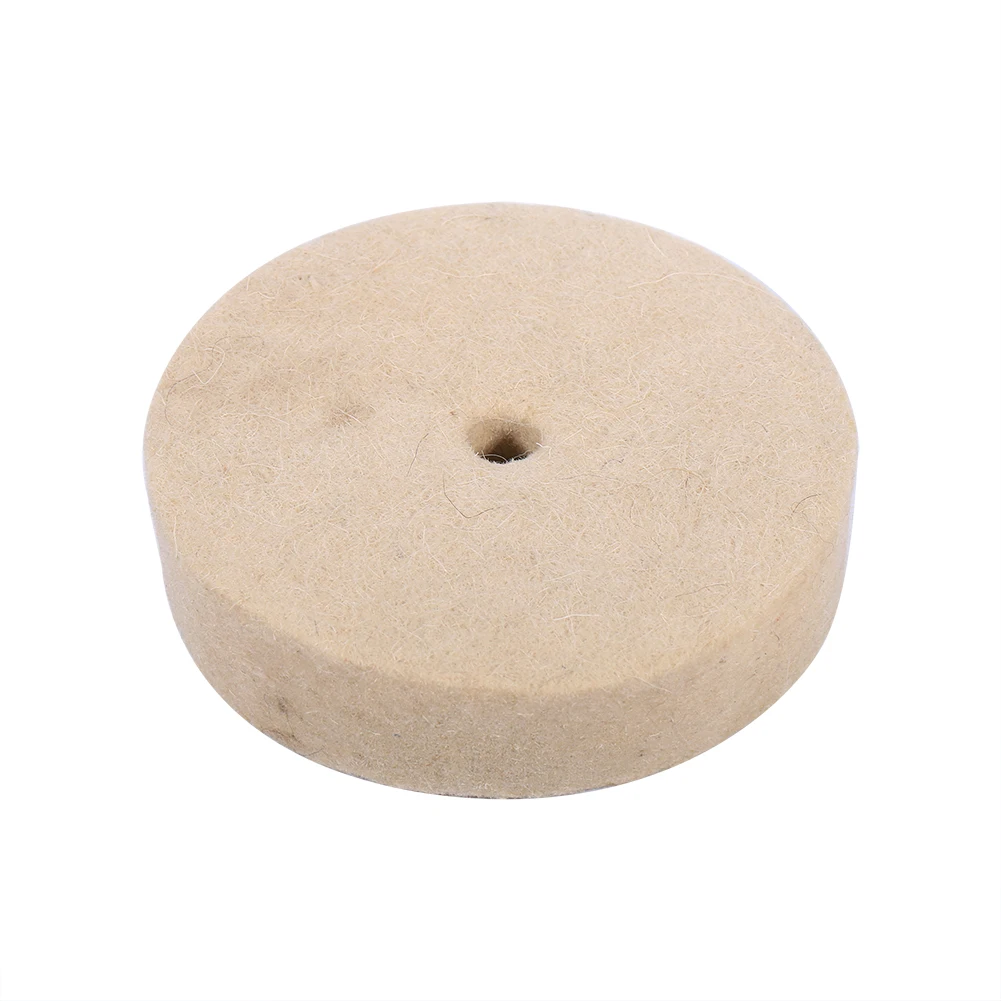 

100x25mm 4inch Wool Felt Wheel New Beige Wool Soft Felt Polisher Disc Buffing Pad For Polishing Grinding Round Wheel Pads