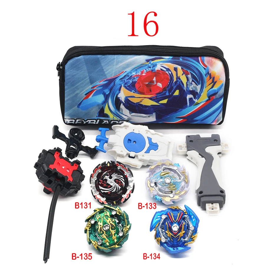 20 Стиль Beyblade Burst Launcher Bey Blade сумка Beyblade Топ игрушки спиннинг гироскоп металлический для 4d мальчика и девочки подарок - Цвет: A16 With Launcher