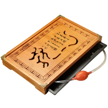 

[GRANDNESS] Teaboard Kung Fu Tea Set Drawer Type Bamboo Tea Tray Gongfu Tea Table Serving Tray 43*28*5cm Tea Board BIG SIZE
