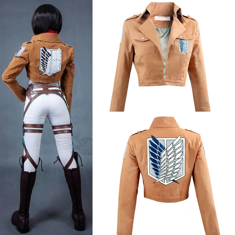 Куртка для косплея Атака Титанов Shingeki No Kyojin ветровка с поясом пиджак любого