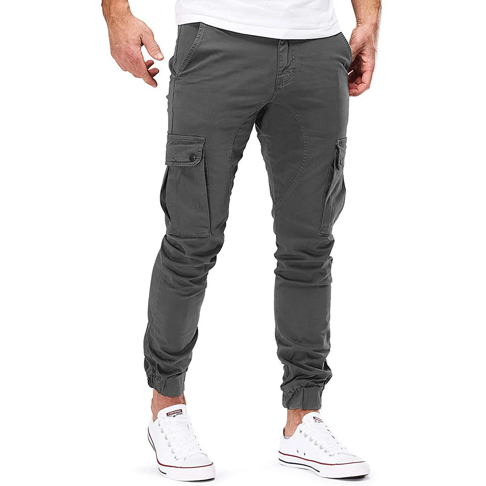 Рабочие брюки мужские модные эластичные повседневные с несколькими карманами длинные спортивные джинсы рабочие брюки хлопок защитная одежда брюки одежда
