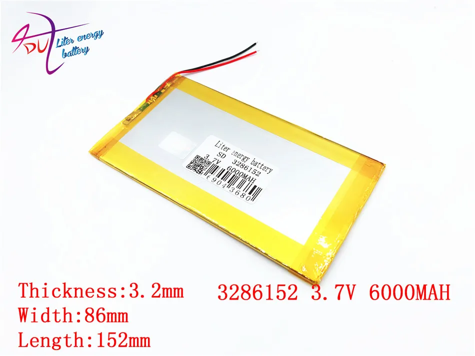 Планшетный ПК 3286152 3085150 3,7 V 6000MAH(полимерный литий-ионный аккумулятор) литий-ионный аккумулятор для планшета 7 дюймов 8 9