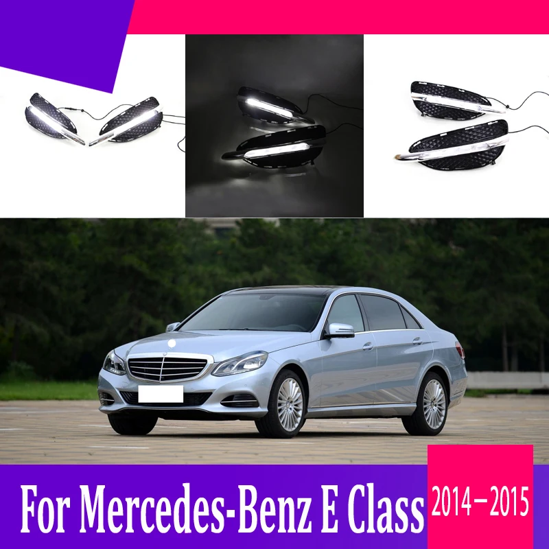 2 шт. для Mercedes-Benz E Class- 6000K белый светильник Светодиодный дневной ходовой светильник DRL Автомобильная противотуманная фара
